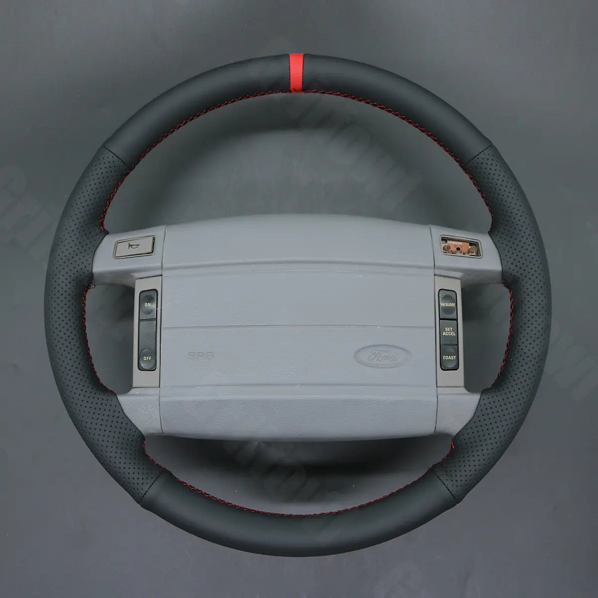 Griffowl Steering Wheel Cover for Personalized SUV Ford Bronco 1994 1995 1996. Griffowl's interior mod with hand-sewn DIY steering wheel kit.