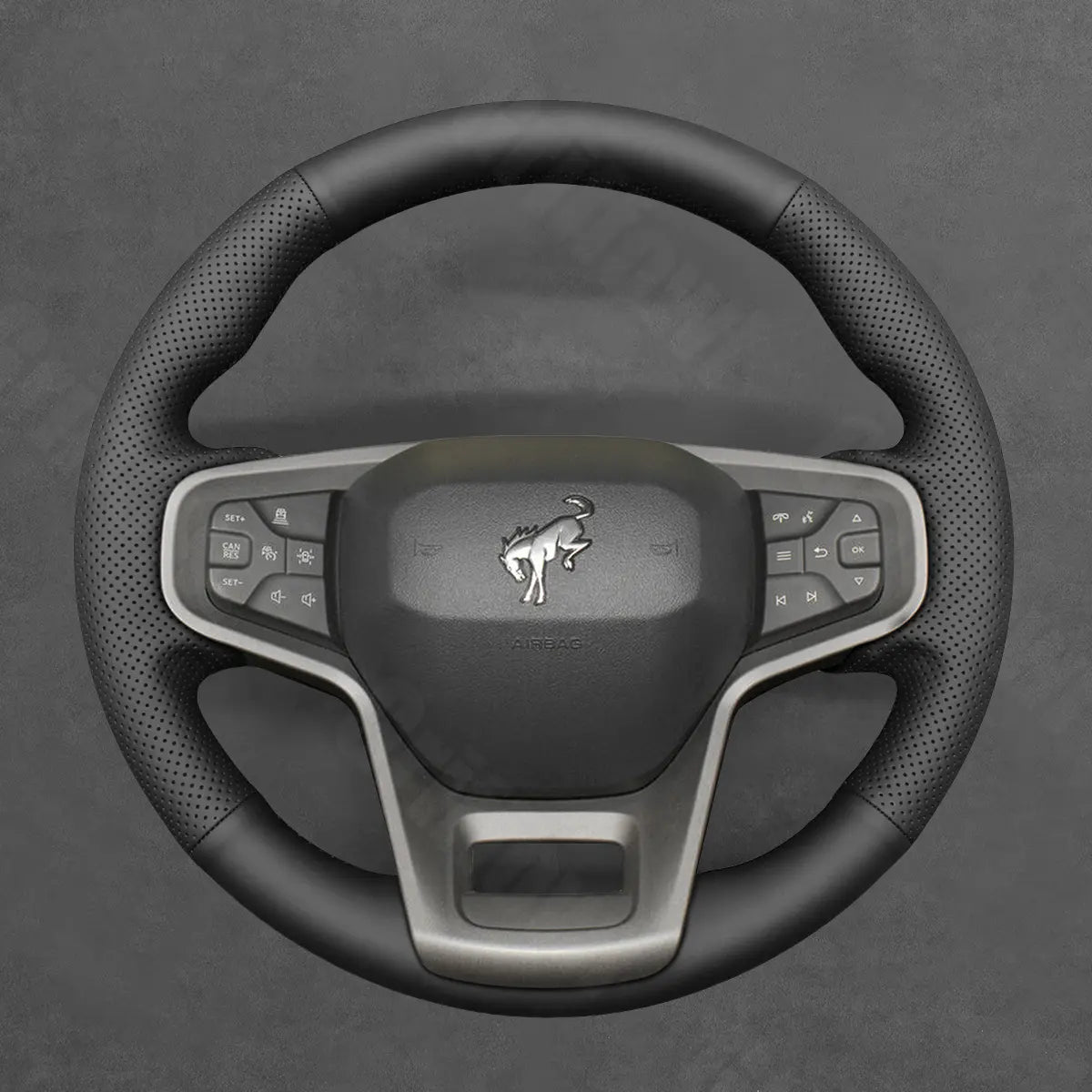 Griffowl Steering Wheel Cover for Personalized SUV Ford Bronco 2021 2022 2023 2024 2025. Elevate your interior with Griffowl's wrap and stitch kit.