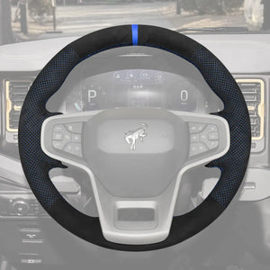 Griffowl Steering Wheel Cover for Personalized SUV Ford Bronco 2021 2022 2023 2024 2025. Elevate your interior with Griffowl's wrap and stitch kit.