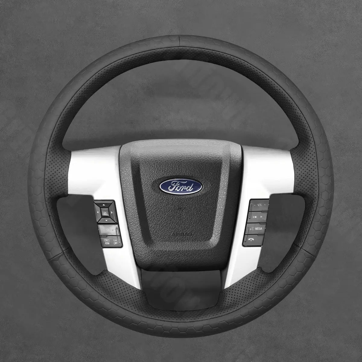 Griffowl Steering Wheel Cover for Personalized SUV Ford Expedition 2015 2016 2017. For refined interior upgrades using our wrap and stitch kit.