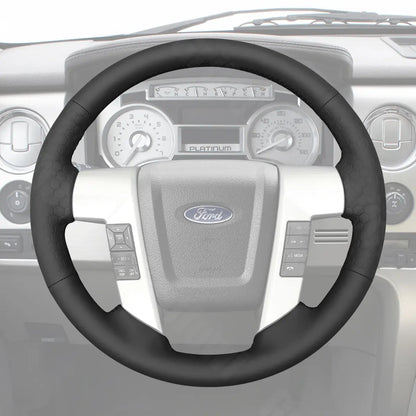 Griffowl Steering Wheel Cover for Personalized SUV Ford Expedition 2015 2016 2017. For refined interior upgrades using our wrap and stitch kit.