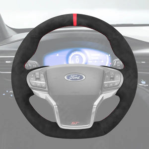 Griffowl Steering Wheel Cover for Personalized SUV Ford Explorer ST Line Timberline 2020-2025. Elevate your interior with Griffowl's wrap and stitch kit.