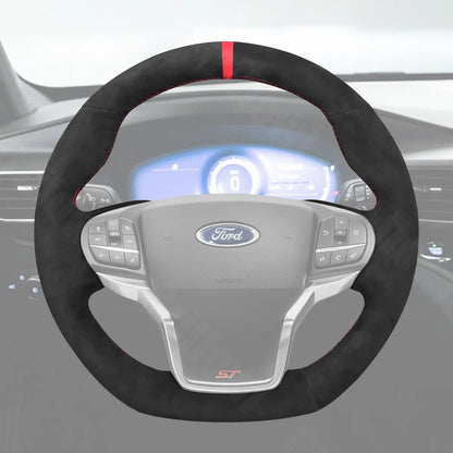 Griffowl Steering Wheel Cover for Personalized SUV Ford Explorer ST Line Timberline 2020-2025. Elevate your interior with Griffowl's wrap and stitch kit.