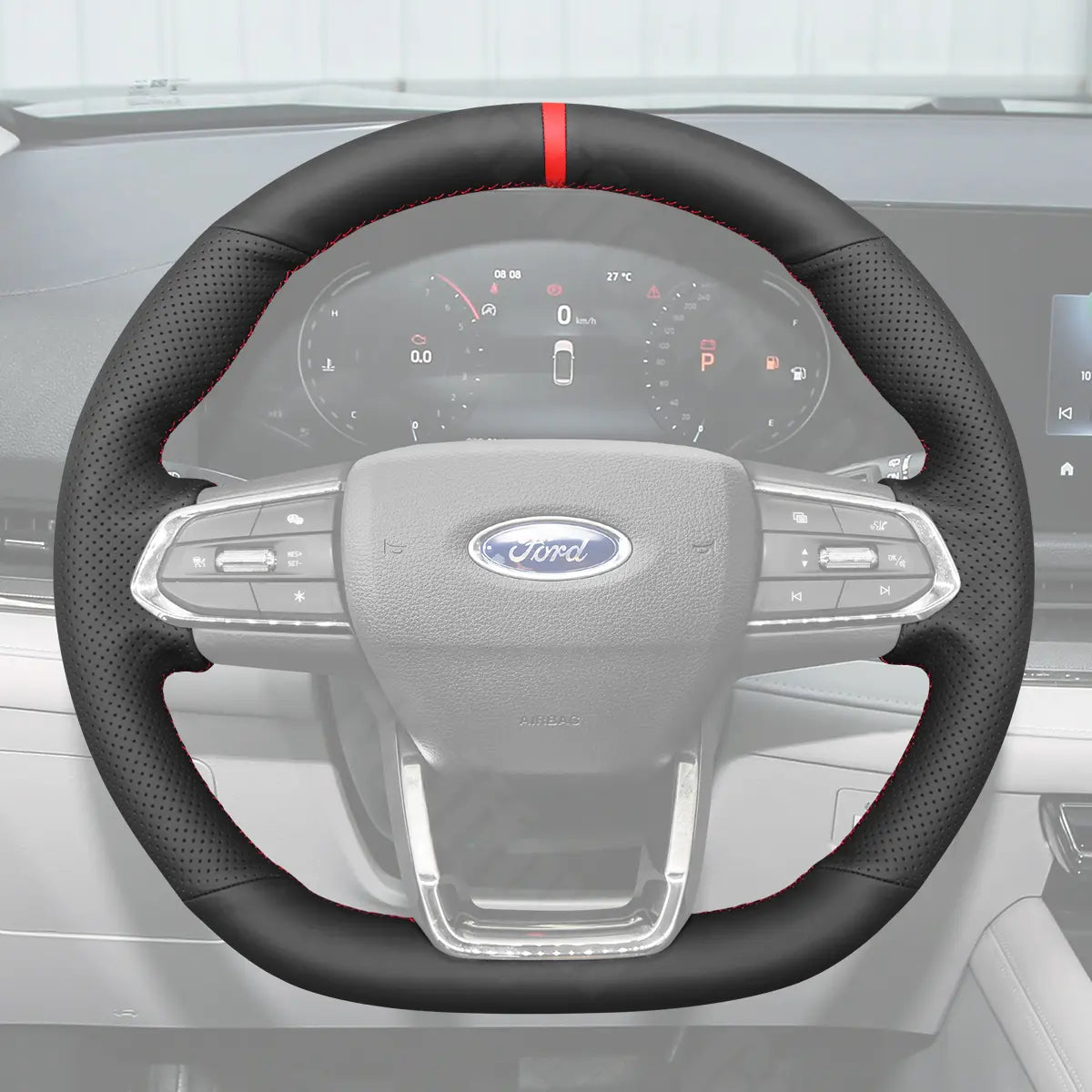 Griffowl Steering Wheel Cover for Personalized SUV Ford Territory 2023 2024 2025. For refined interior upgrades using our wrap and stitch kit.