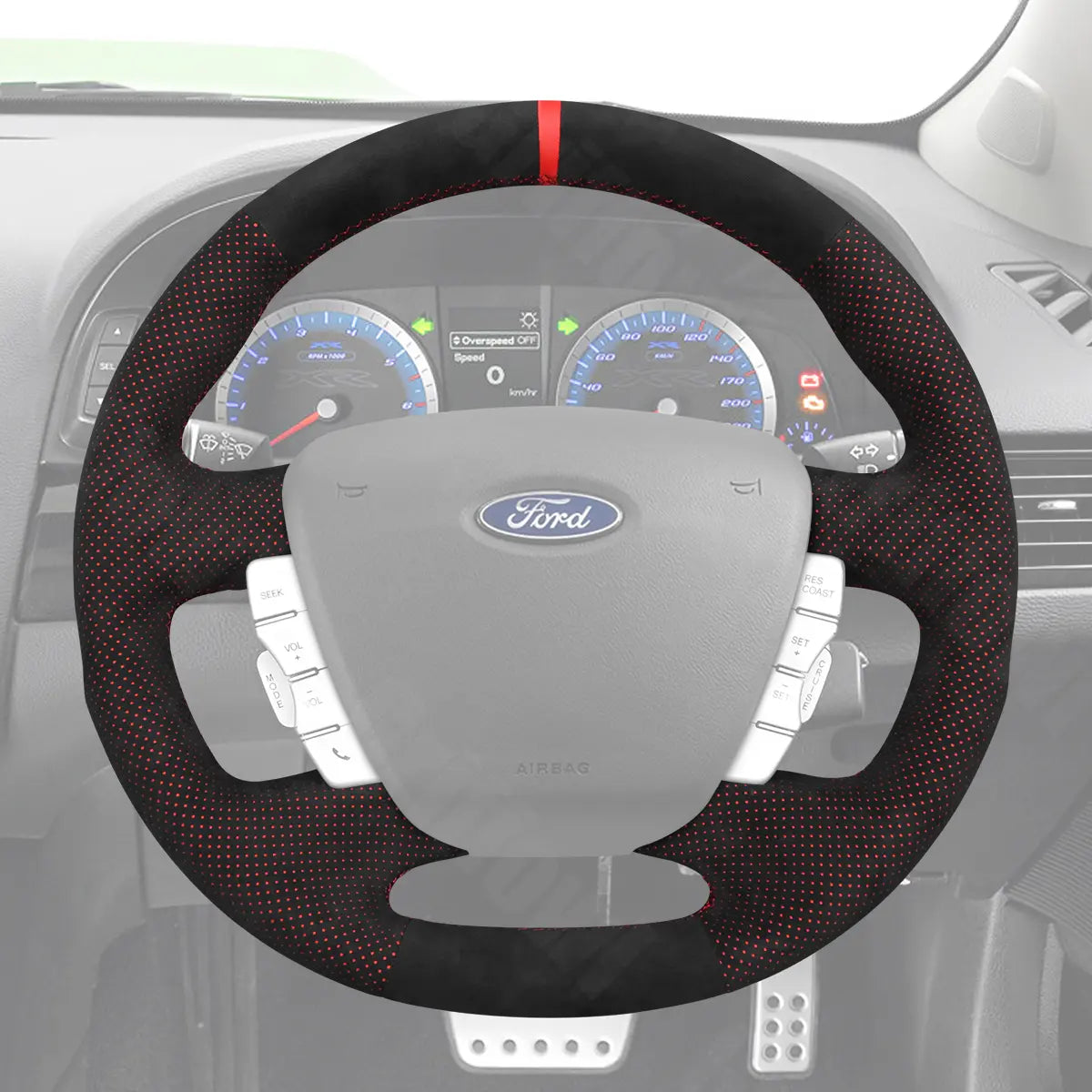 Griffowl Steering Wheel Cover for Personalized Ford Territory Falcon Ute 2011-2016. Perfect grip with our steering wheel wrap and custom interior touch.