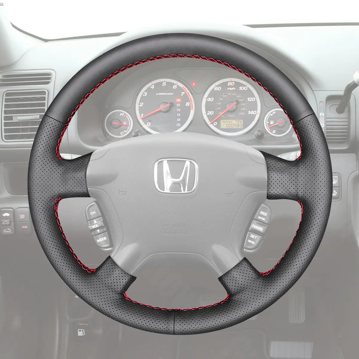 Griffowl Steering Wheel Cover for Personalized SUV Honda CRV 2002 2003 2004 2005 2006. Elevate your interior with Griffowl's wrap and stitch kit.