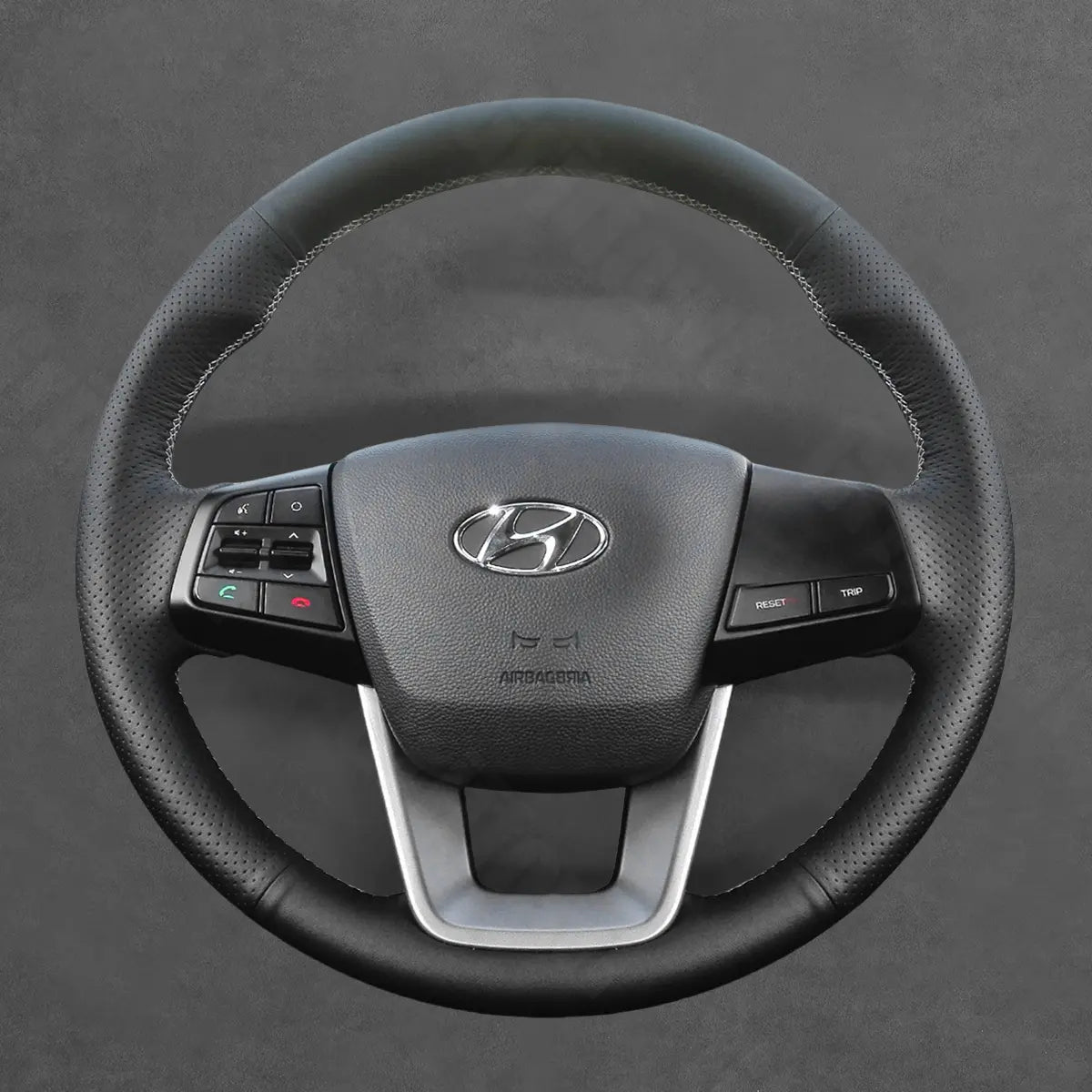Griffowl Steering Wheel Cover for Personalized SUV Hyundai Creta ix25 2016-2021. For refined interior upgrades using our wrap and stitch kit.
