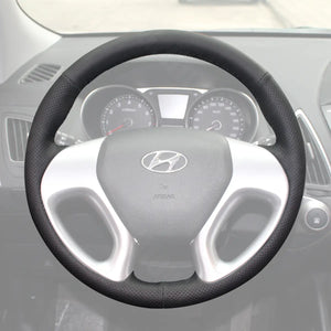 Griffowl Steering Wheel Cover for Personalized SUV Hyundai Tucson ix35 2010-2016. For refined interior upgrades using our wrap and stitch kit.
