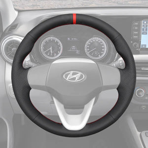 Griffowl Steering Wheel Cover for Personalized SUV Hyundai Venue 2020-2025. Perfect grip with our steering wheel wrap and custom interior touch.

