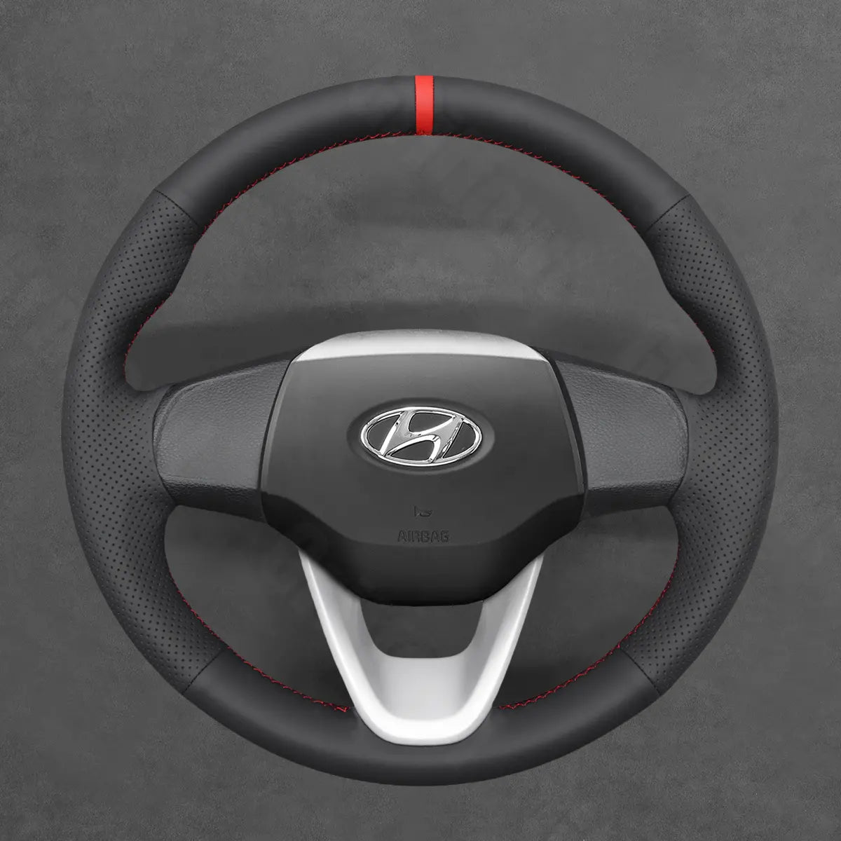 Griffowl Steering Wheel Cover for Personalized SUV Hyundai Venue 2020-2025. Perfect grip with our steering wheel wrap and custom interior touch.
