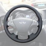 Griffowl Steering Wheel Cover for Personalized SUV Infiniti QX60 JX35 2013-2020. For refined interior upgrades using our wrap and stitch kit.

