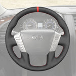 Griffowl Steering Wheel Cover for Personalized SUV Infiniti QX80 QX56 2011-2013. For refined interior upgrades using our wrap and stitch kit.
