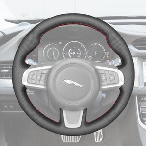 Griffowl Steering Wheel Cover for Personalized SUV Jaguar E Pace F Pace 2016-2019. For refined interior upgrades using our wrap and stitch kit.
