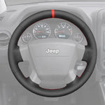 Griffowl Steering Wheel Cover for Personalized SUV Jeep Compass I MK49 Patriot 2007-2010. Elevate your interior with Griffowl's wrap and stitch kit.