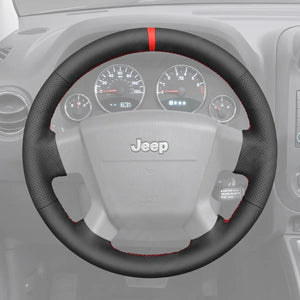 Griffowl Steering Wheel Cover for Personalized SUV Jeep Compass I MK49 Patriot 2007-2010. Elevate your interior with Griffowl's wrap and stitch kit.