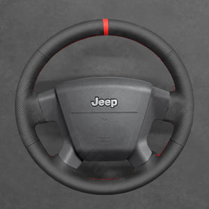Griffowl Steering Wheel Cover for Personalized SUV Jeep Compass I MK49 Patriot 2007-2010. Elevate your interior with Griffowl's wrap and stitch kit.
