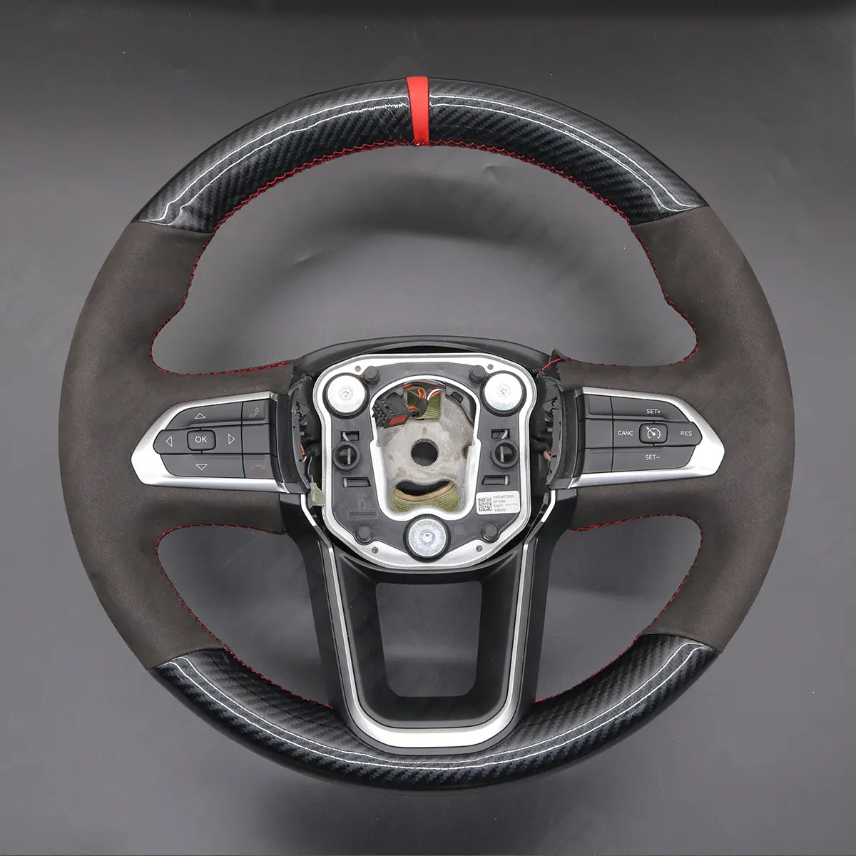 Griffowl Steering Wheel Cover for Personalized SUV Jeep Compass II MP 2022-2025. For refined interior upgrades using our wrap and stitch kit.