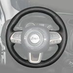 Griffowl Steering Wheel Cover for Personalized SUV Jeep Compass II MP Renegade 2015-2023. Elevate your interior with Griffowl's wrap and stitch kit.