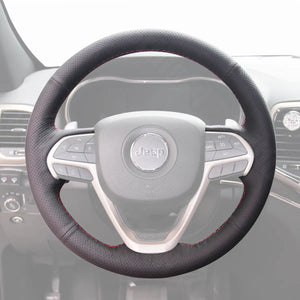 Griffowl Steering Wheel Cover for Personalized SUV Jeep Grand Cherokee Cherokee V 2014-2023. Elevate your interior with Griffowl's wrap and stitch kit.