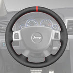 Griffowl Steering Wheel Cover for Personalized SUV Jeep Grand Cherokee Commander Cherokee IV 2008-2010. Perfect for enthusiasts seeking refined interior mods.
