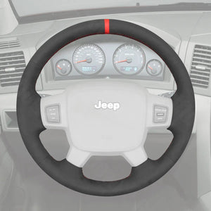 Griffowl Steering Wheel Cover for Personalized SUV Jeep Grand Cherokee III Commander 2005-2008. Elevate your interior with Griffowl's wrap and stitch kit.