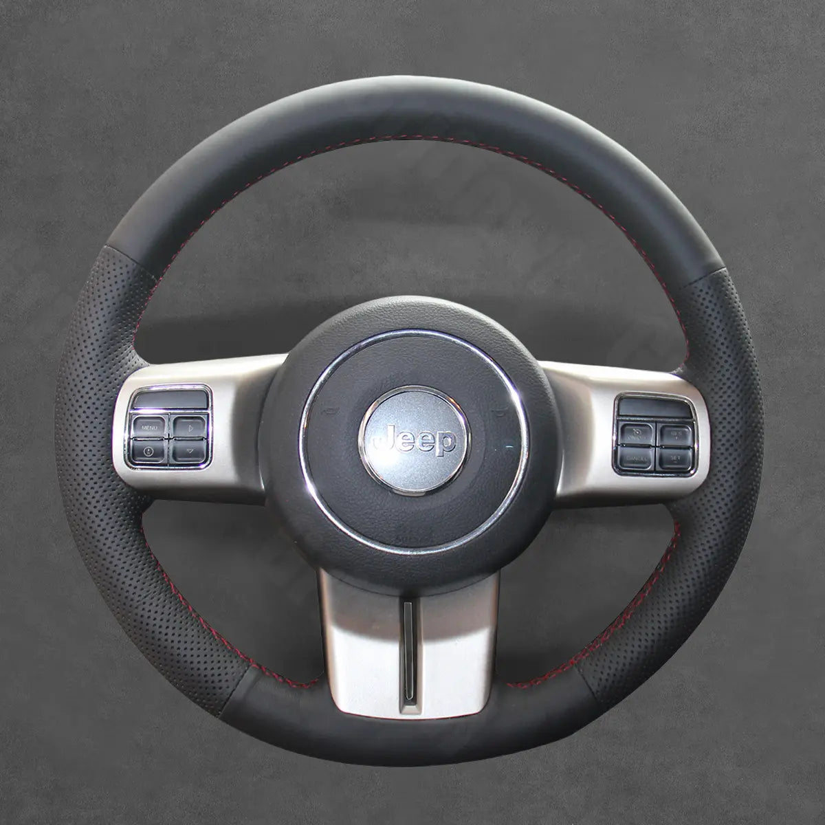 Griffowl Steering Wheel Cover for Personalized SUV Jeep Wrangler Grand Cherokee Compass Liberty Patriot Cherokee 2011-2017. Compact, hand-sewn DIY wrap for quick interior mods and grip upgrade.