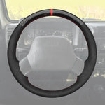 Griffowl Steering Wheel Cover for Personalized SUV Jeep Wrangler TJ Cherokee XJ 1997-2002. Elevate your interior with Griffowl's wrap and stitch kit.