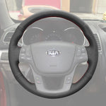 Griffowl Steering Wheel Cover for Personalized SUV Kia Sorento Sorento 2 2009-2015. Hand-sewn kit for drivers seeking precision and comfort.
