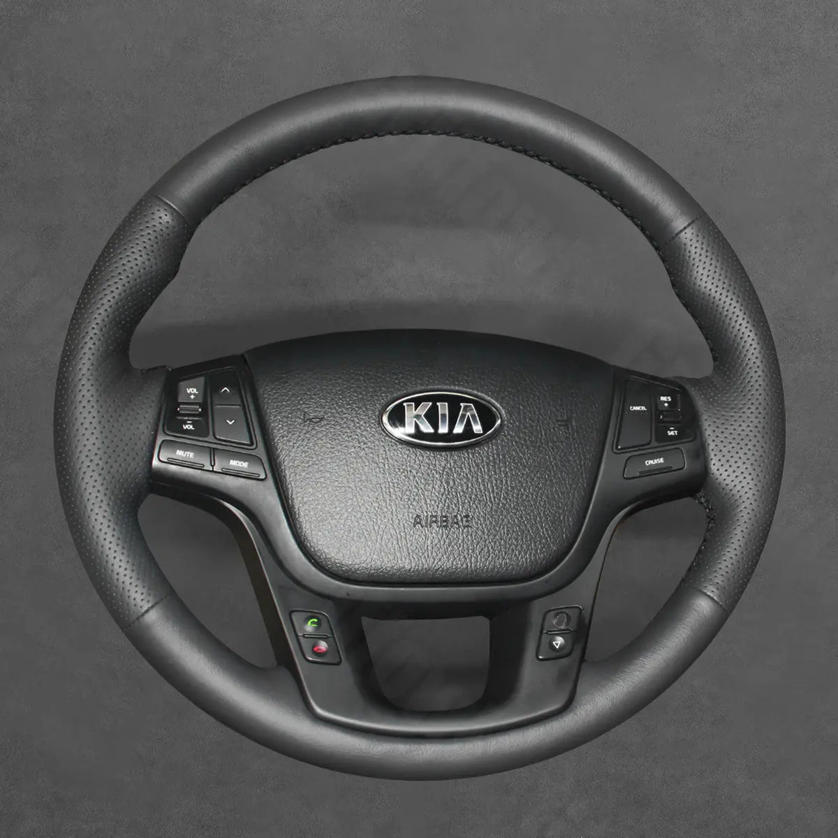 Griffowl Steering Wheel Cover for Personalized SUV Kia Sorento Sorento 2 2009-2015. Hand-sewn kit for drivers seeking precision and comfort.
