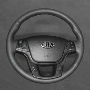 Griffowl Steering Wheel Cover for Personalized SUV Kia Sorento Sorento 2 2009-2015. Hand-sewn kit for drivers seeking precision and comfort.

