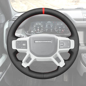 Griffowl Steering Wheel Cover for Personalized SUV Land Rover Defender Discovery III 2020-2025. Elevate your interior with Griffowl's wrap and stitch kit.