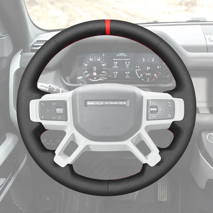 Griffowl Steering Wheel Cover for Personalized SUV Land Rover Defender Discovery III 2020-2025. Elevate your interior with Griffowl's wrap and stitch kit.