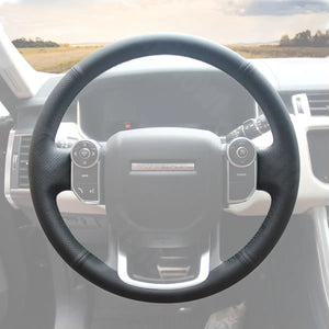 Griffowl Steering Wheel Cover for Personalized SUV Land Rover Discovery Sport Range Rover Sport Evoque Velar 2017-2022. Compact, hand-sewn DIY wrap for quick interior mods and grip upgrade.