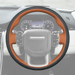 Griffowl Steering Wheel Cover for Personalized SUV Land Rover Range Rover Sport Discovery Sport Evoque Velar 2017-2022. Compact, hand-sewn DIY wrap for quick interior mods and grip upgrade.