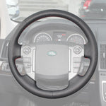 Griffowl Steering Wheel Cover for Personalized SUV Land Rover Range Rover Sport Freelander 2 Discovery LR4 LR2 2009-2017. Compact, hand-sewn DIY wrap for quick interior mods and grip upgrade.