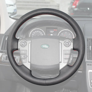 Griffowl Steering Wheel Cover for Personalized SUV Land Rover Range Rover Sport Freelander 2 Discovery LR4 LR2 2009-2017. Compact, hand-sewn DIY wrap for quick interior mods and grip upgrade.