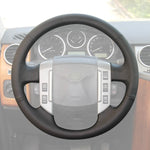 Griffowl Steering Wheel Cover for Personalized SUV Land Rover Range Rover Sport I Freelander 2 II Discovery II 2004-2010. Compact, hand-sewn DIY wrap for quick interior mods and grip upgrade.
