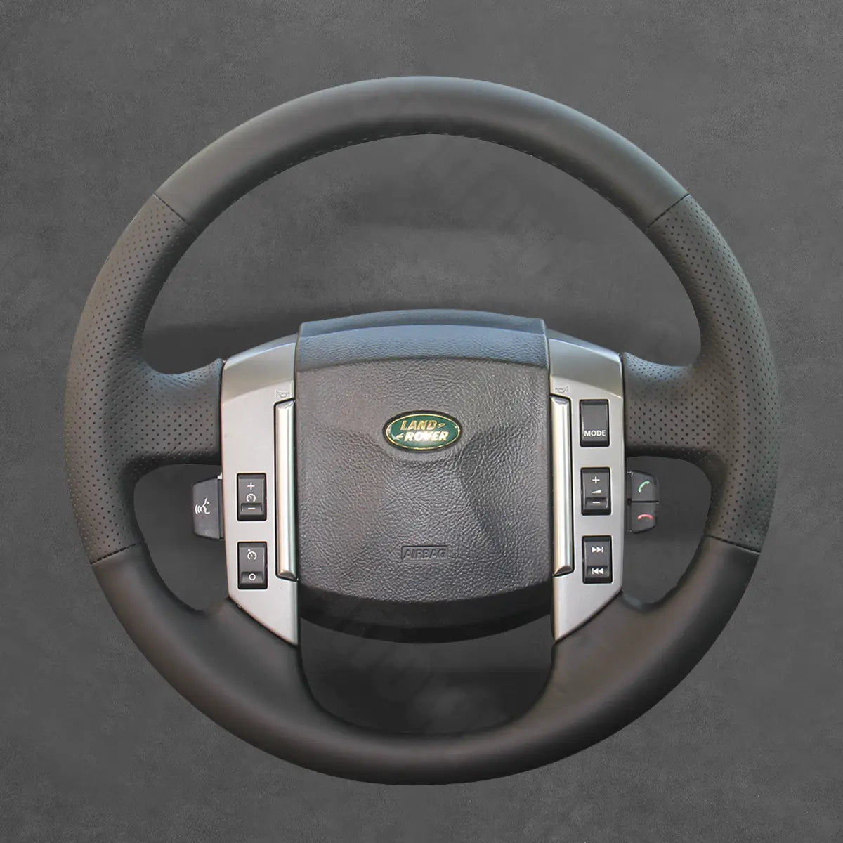 Griffowl Steering Wheel Cover for Personalized SUV Land Rover Range Rover Sport I Freelander 2 II Discovery II 2004-2010. Compact, hand-sewn DIY wrap for quick interior mods and grip upgrade.