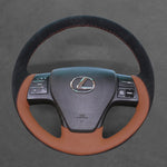 Griffowl Steering Wheel Cover for Personalized SUV Lexus RX350 RX450h 2010 2011 2012. Hand-sewn kit for drivers seeking precision and comfort.