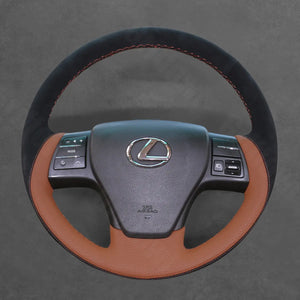 Griffowl Steering Wheel Cover for Personalized SUV Lexus RX350 RX450h 2010 2011 2012. Hand-sewn kit for drivers seeking precision and comfort.