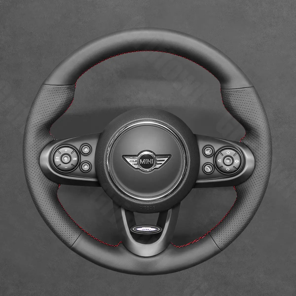 Griffowl Steering Wheel Cover for Bespoke Hatchback Mini Clubman JCW Hatchback 2014-2020. Elevate your interior with Griffowl's wrap and stitch kit.