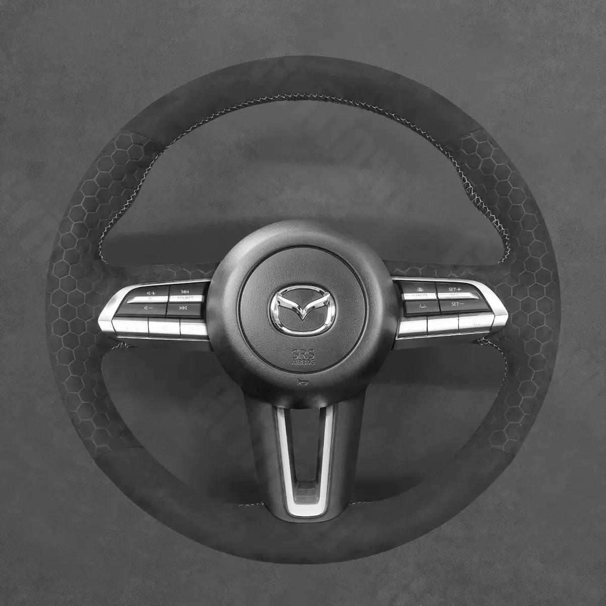 Griffowl Steering Wheel Cover for Personalized SUV Mazda CX-30 CX30 CX-50 CX50 MX-30 MX30 2020-2025. Hand-sewn DIY kit blends grip, function, and style inside.