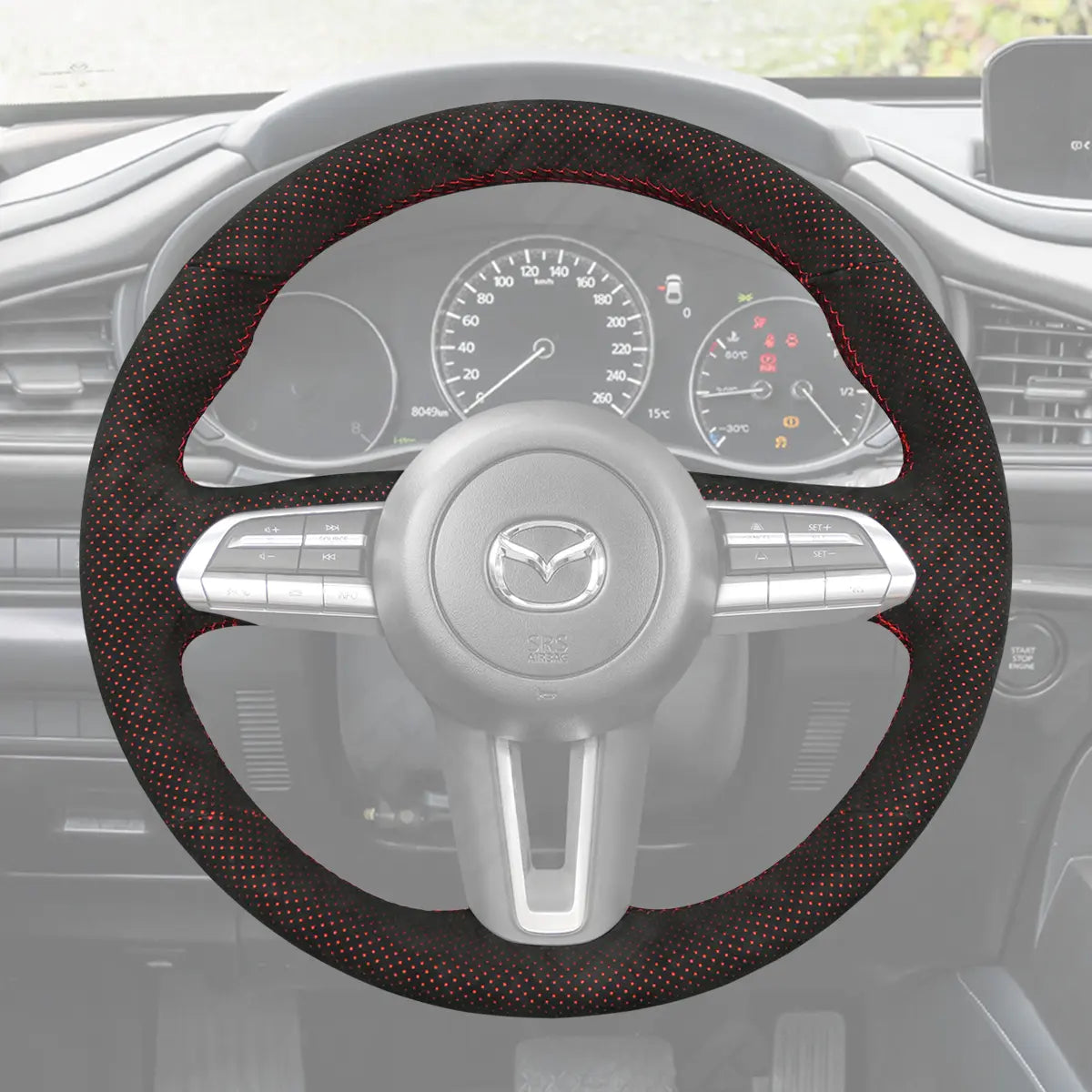 Griffowl Steering Wheel Cover for Personalized SUV Mazda CX-30 CX30 CX-50 CX50 MX-30 MX30 2020-2025. Hand-sewn DIY kit blends grip, function, and style inside.