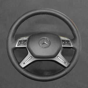 Griffowl Steering Wheel Cover for Personalized SUV Mercedes Benz G GL Class W463 X166 2013-2018. Hand-sewn DIY kit blends grip, function, and style inside.