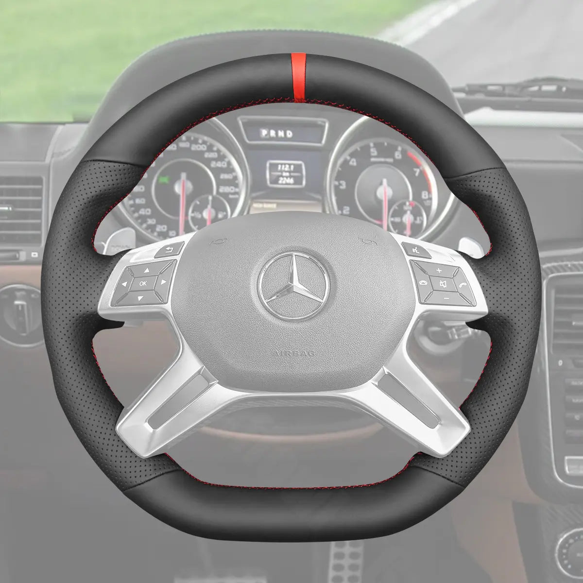 Griffowl Steering Wheel Cover for Personalized SUV Mercedes Benz GL 63 G 63 G65 AMG X166 W463 65 2013-2018. Turn every drive into a luxury experience.