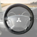 Griffowl Steering Wheel Cover for Personalized SUV Mitsubishi Pajero Montero Shogun 2007-2019. Elevate your interior with Griffowl's wrap and stitch kit.

