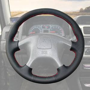 Griffowl Steering Wheel Cover for Personalized SUV Mitsubishi Pajero Montero Shogun Pinin Pajeo iO Space Gear 1998-2005. Compact, hand-sewn DIY wrap for quick interior mods and grip upgrade.
