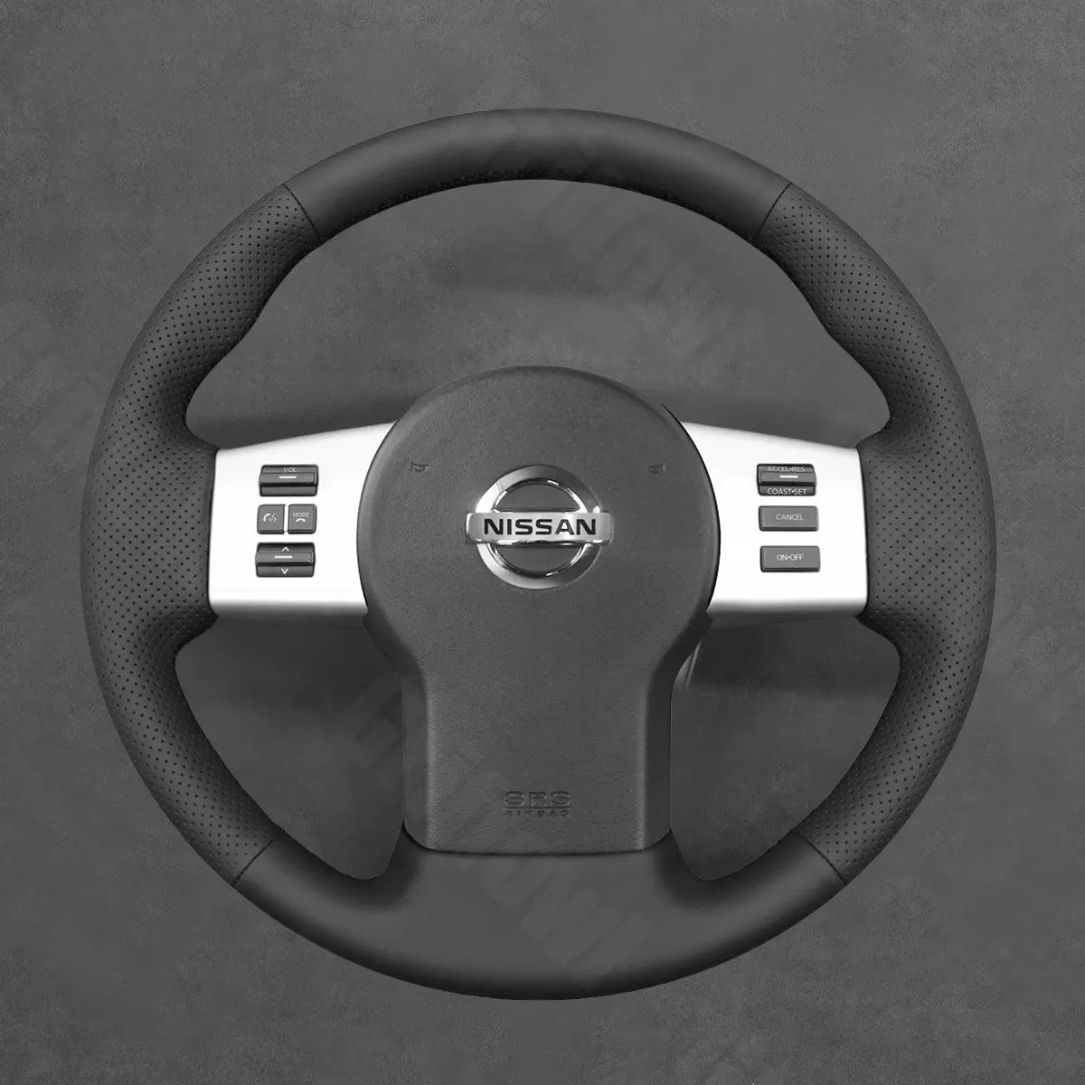 Griffowl Steering Wheel Cover for Personalized SUV Nissan Pathfinder Xterra 2005-2015. Elevate your interior with Griffowl's wrap and stitch kit.
