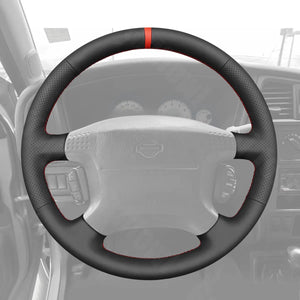 Griffowl Steering Wheel Cover for Personalized SUV Nissan Patrol 1997-2004. Perfect grip with our steering wheel wrap and custom interior touch.
