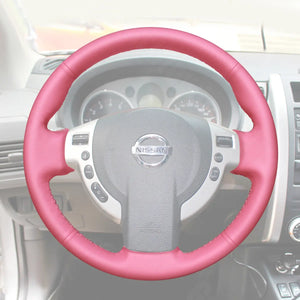 Griffowl Steering Wheel Cover for Personalized SUV Nissan Qashqai Rogue X Trail T31 2007-2013. Elevate your interior with Griffowl's wrap and stitch kit.
